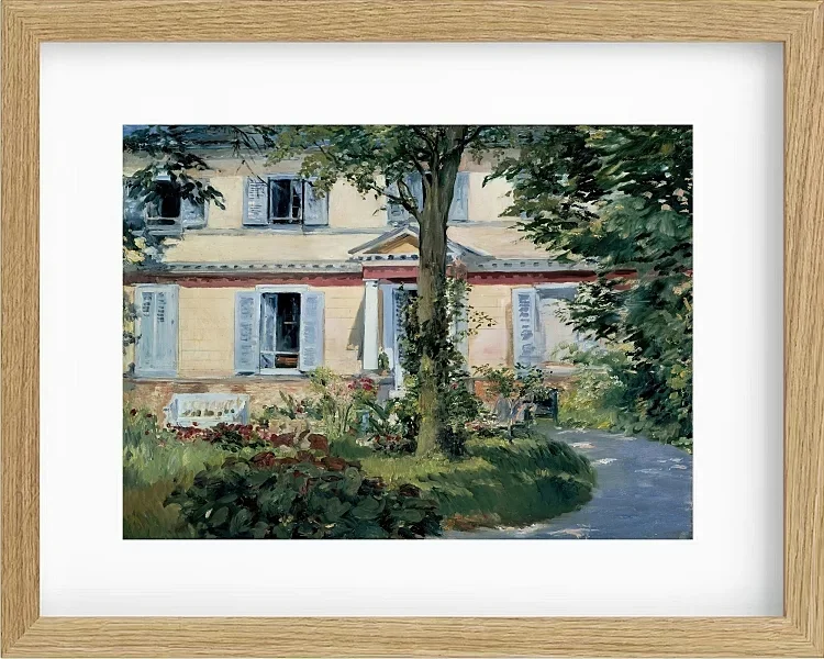 Edouard Manet - Das Haus in Rueil 1882 | Giclée Kunstdruck gerahmt