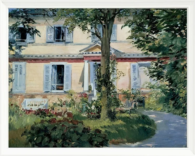 Edouard Manet - Das Haus in Rueil 1882 | Giclée Kunstdruck gerahmt
