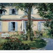 Edouard Manet - Das Haus in Rueil 1882 | Giclée Kunstdruck gerahmt