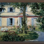 Edouard Manet - Das Haus in Rueil 1882 | Giclée Kunstdruck gerahmt