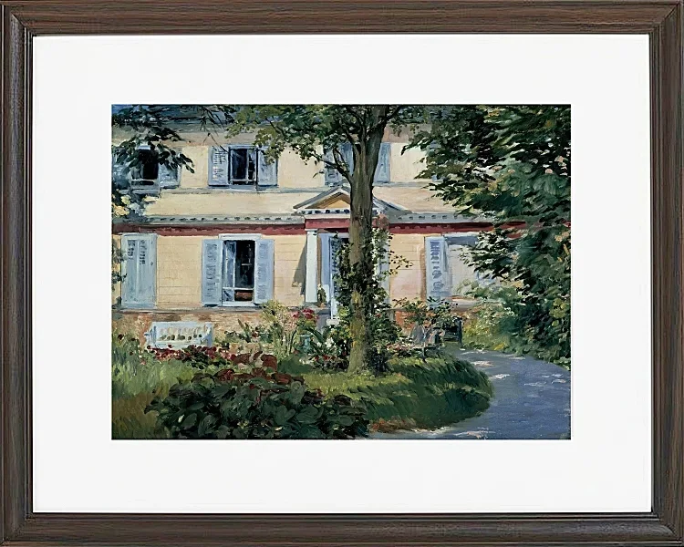Edouard Manet - Das Haus in Rueil 1882 | Giclée Kunstdruck gerahmt