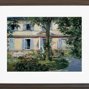 Edouard Manet - Das Haus in Rueil 1882 | Giclée Kunstdruck gerahmt
