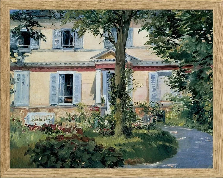 Edouard Manet - Das Haus in Rueil 1882 | Giclée Kunstdruck gerahmt
