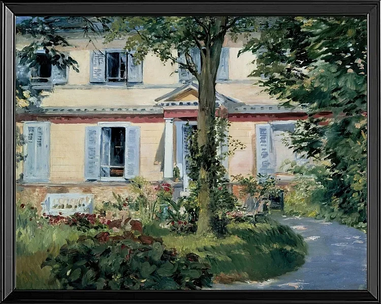Edouard Manet - Das Haus in Rueil 1882 | Giclée Kunstdruck gerahmt