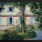 Edouard Manet - Das Haus in Rueil 1882 | Giclée Kunstdruck gerahmt