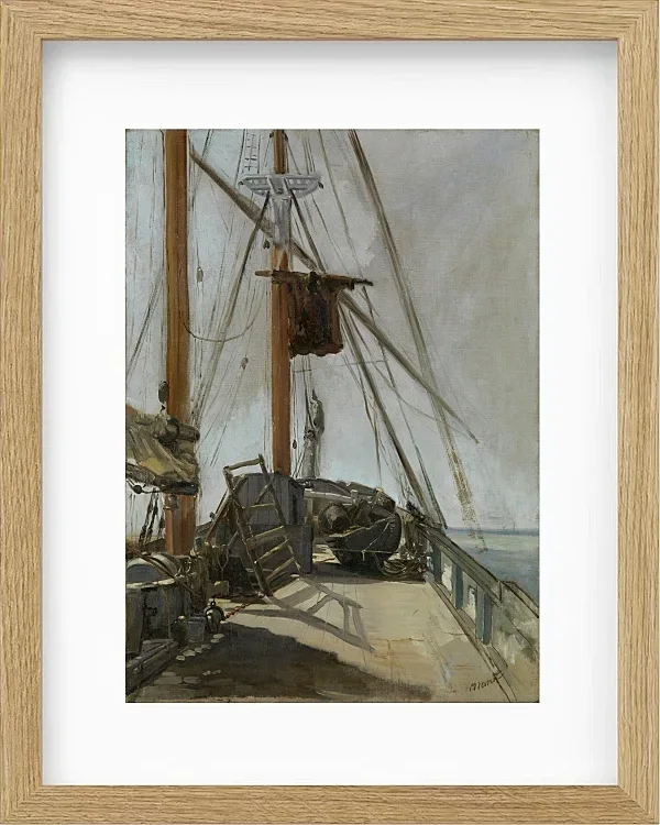 Edouard Manet - Das Schiffsdeck 1872 | Giclée Kunstdruck gerahmt