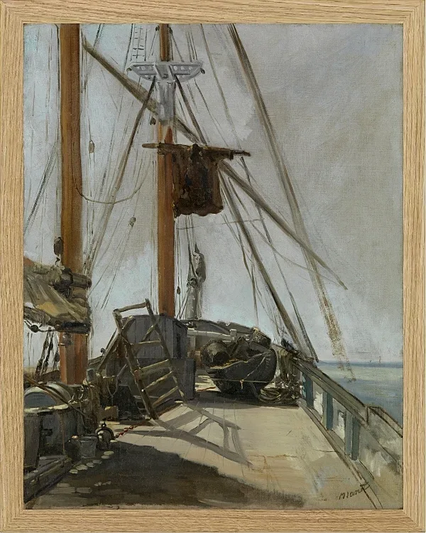 Edouard Manet - Das Schiffsdeck 1872 | Giclée Kunstdruck gerahmt