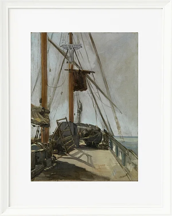 Edouard Manet - Das Schiffsdeck 1872 | Giclée Kunstdruck gerahmt