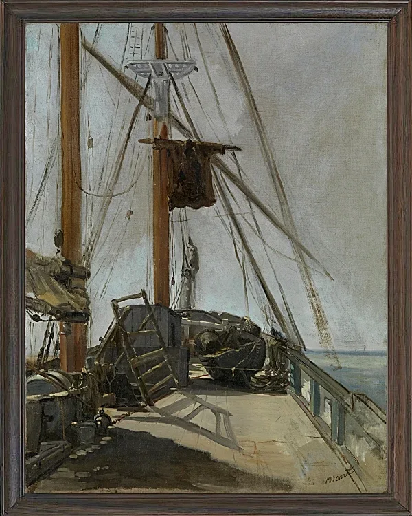 Edouard Manet - Das Schiffsdeck 1872 | Giclée Kunstdruck gerahmt
