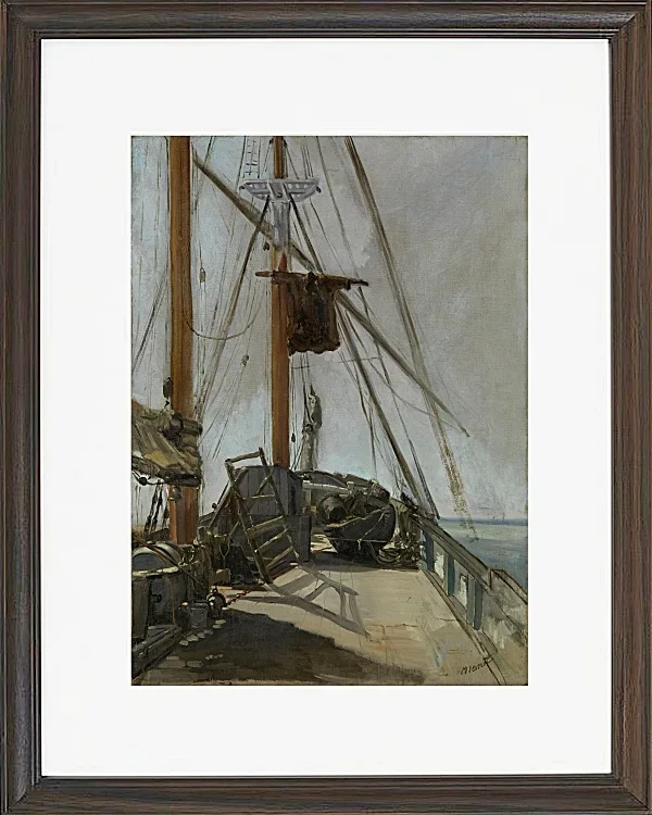 Edouard Manet - Das Schiffsdeck 1872 | Giclée Kunstdruck gerahmt