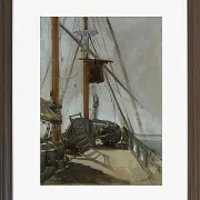 Edouard Manet - Das Schiffsdeck 1872 | Giclée Kunstdruck gerahmt