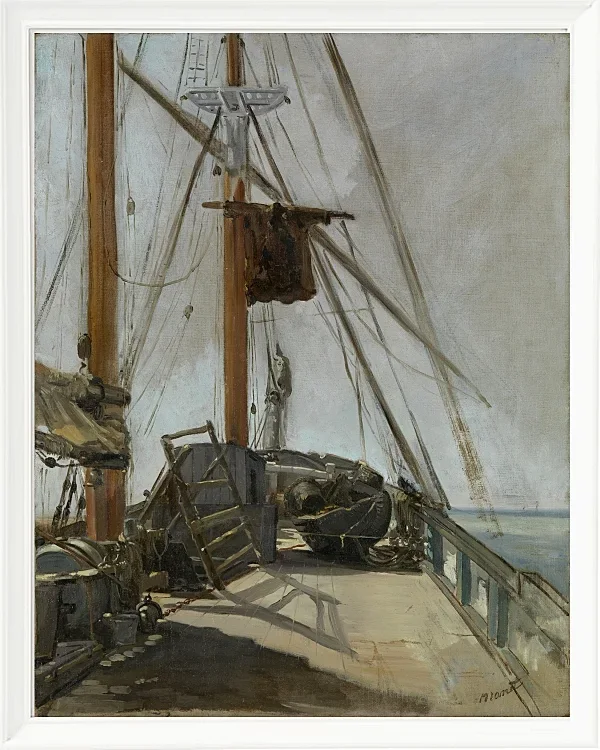 Edouard Manet - Das Schiffsdeck 1872 | Giclée Kunstdruck gerahmt