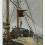 Edouard Manet - Das Schiffsdeck 1872 | Giclée Kunstdruck gerahmt
