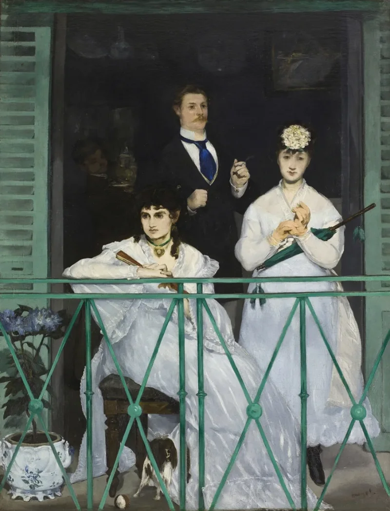 Edouard Manet - Der Balkon 1868 | Giclée Kunstdruck gerahmt