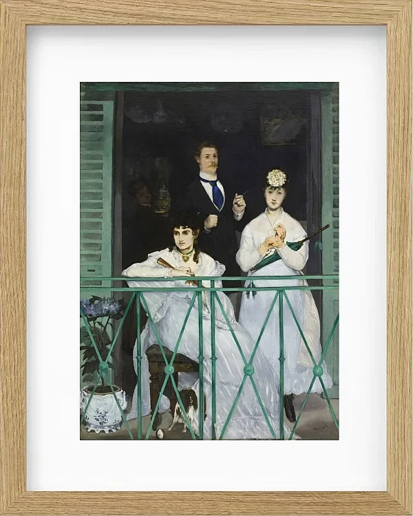 Edouard Manet - Der Balkon 1868 | Giclée Kunstdruck gerahmt