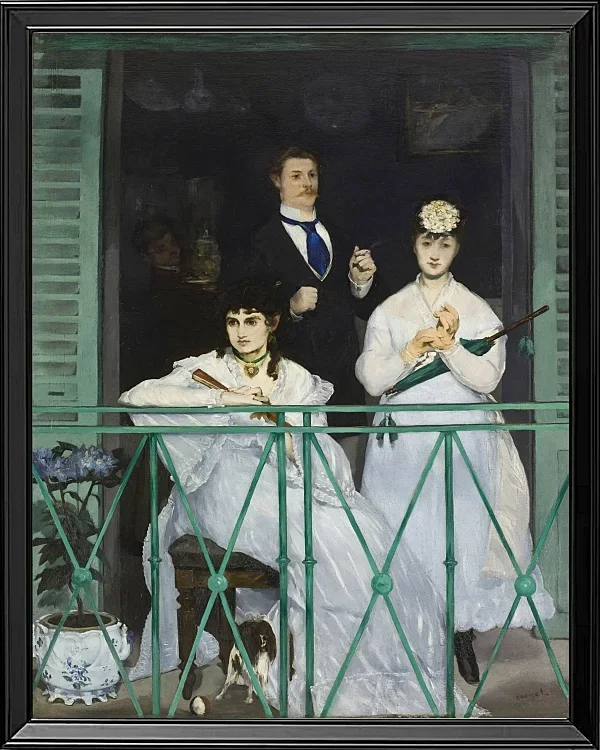 Edouard Manet - Der Balkon 1868 | Giclée Kunstdruck gerahmt