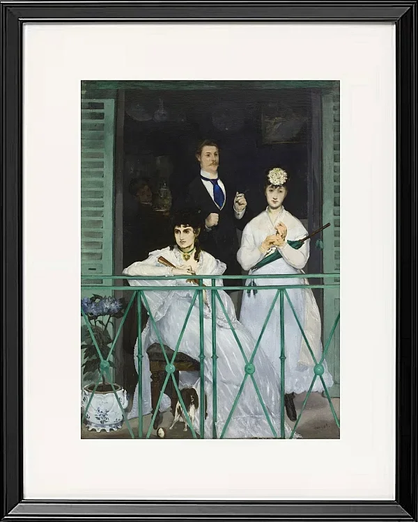 Edouard Manet - Der Balkon 1868 | Giclée Kunstdruck gerahmt
