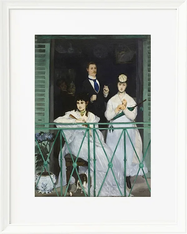 Edouard Manet - Der Balkon 1868 | Giclée Kunstdruck gerahmt