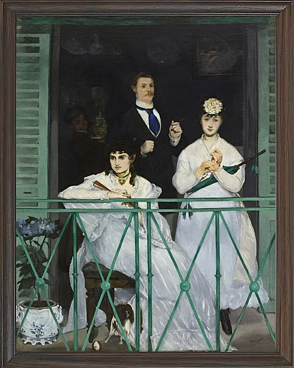 Edouard Manet - Der Balkon 1868 | Giclée Kunstdruck gerahmt