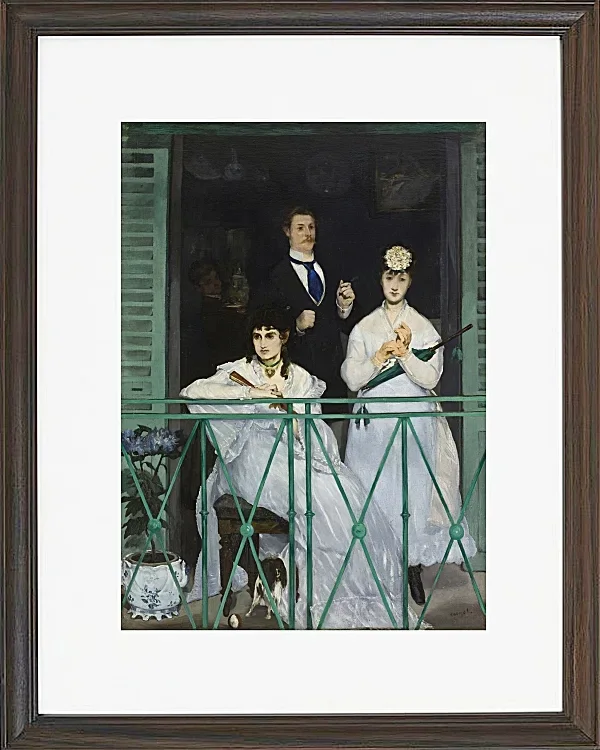 Edouard Manet - Der Balkon 1868 | Giclée Kunstdruck gerahmt