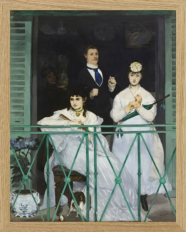 Edouard Manet - Der Balkon 1868 | Giclée Kunstdruck gerahmt