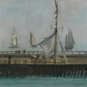 Edouard Manet - Der Steg von Boulogne sur Mer 1868 | Giclée Kunstdruck gerahmt