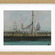 Edouard Manet - Der Steg von Boulogne sur Mer 1868 | Giclée Kunstdruck gerahmt