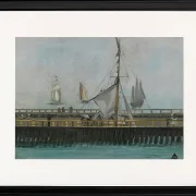 Edouard Manet - Der Steg von Boulogne sur Mer 1868 | Giclée Kunstdruck gerahmt