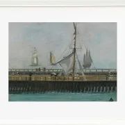 Edouard Manet - Der Steg von Boulogne sur Mer 1868 | Giclée Kunstdruck gerahmt