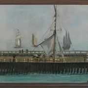 Edouard Manet - Der Steg von Boulogne sur Mer 1868 | Giclée Kunstdruck gerahmt