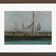 Edouard Manet - Der Steg von Boulogne sur Mer 1868 | Giclée Kunstdruck gerahmt