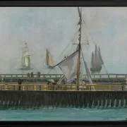 Edouard Manet - Der Steg von Boulogne sur Mer 1868 | Giclée Kunstdruck gerahmt