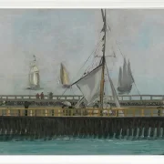 Edouard Manet - Der Steg von Boulogne sur Mer 1868 | Giclée Kunstdruck gerahmt