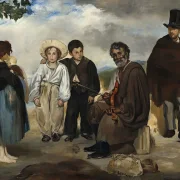Edouard Manet - Der alte Musiker 1862 | Giclée Kunstdruck gerahmt