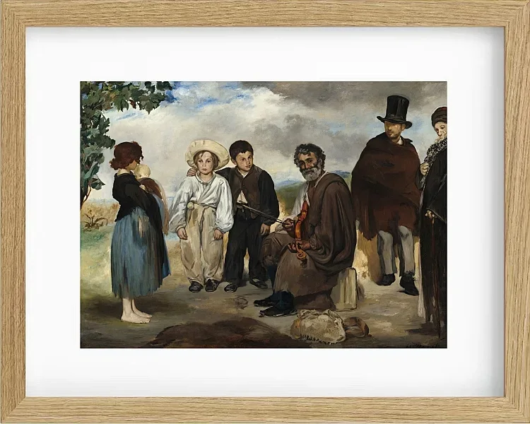 Edouard Manet - Der alte Musiker 1862 | Giclée Kunstdruck gerahmt