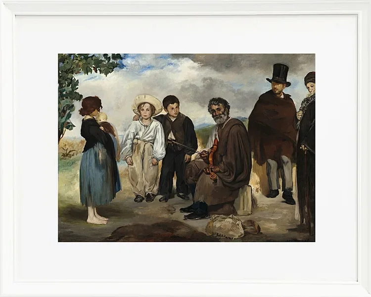 Edouard Manet - Der alte Musiker 1862 | Giclée Kunstdruck gerahmt