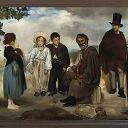 Edouard Manet - Der alte Musiker 1862 | Giclée Kunstdruck gerahmt