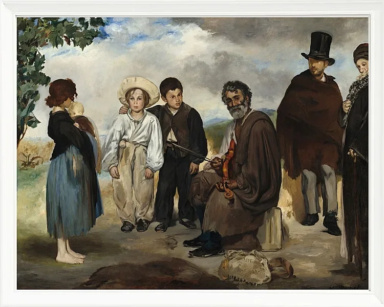 Edouard Manet - Der alte Musiker 1862 | Giclée Kunstdruck gerahmt