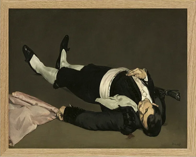 Edouard Manet - Der tote Torero 1864 | Giclée Kunstdruck gerahmt