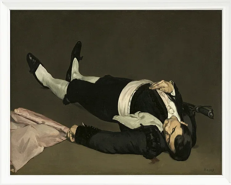 Edouard Manet - Der tote Torero 1864 | Giclée Kunstdruck gerahmt