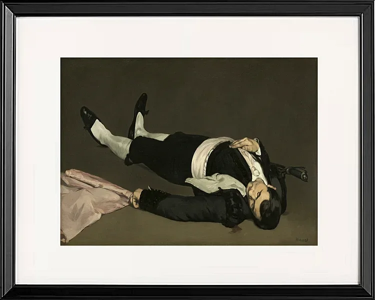 Edouard Manet - Der tote Torero 1864 | Giclée Kunstdruck gerahmt