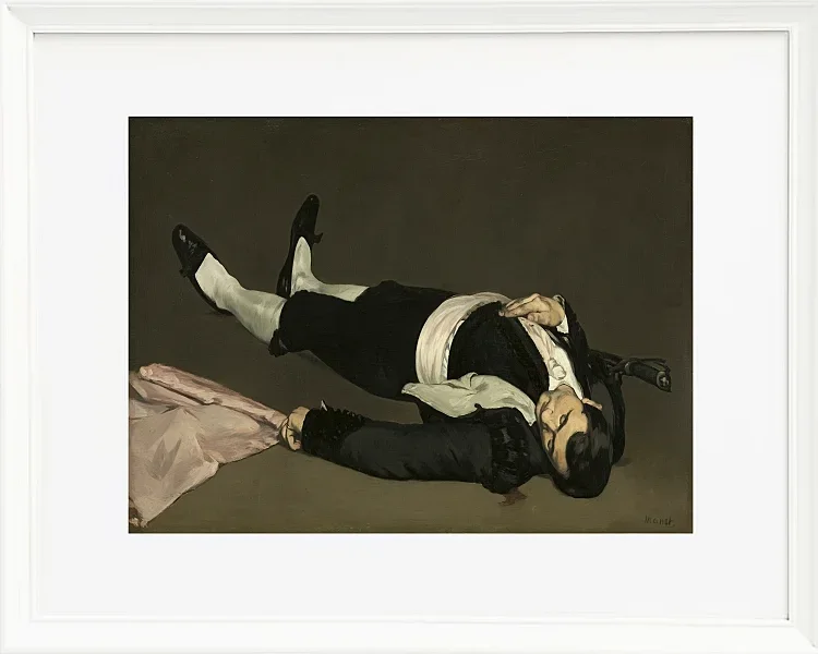 Edouard Manet - Der tote Torero 1864 | Giclée Kunstdruck gerahmt