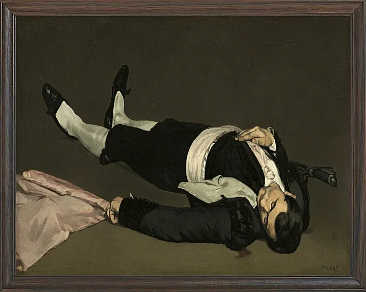 Edouard Manet - Der tote Torero 1864 | Giclée Kunstdruck gerahmt
