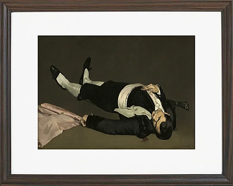 Edouard Manet - Der tote Torero 1864 | Giclée Kunstdruck gerahmt