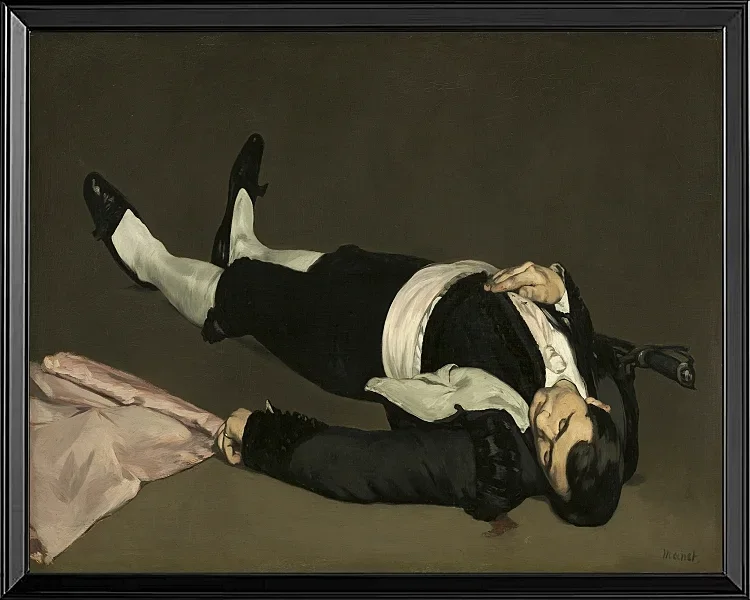Edouard Manet - Der tote Torero 1864 | Giclée Kunstdruck gerahmt