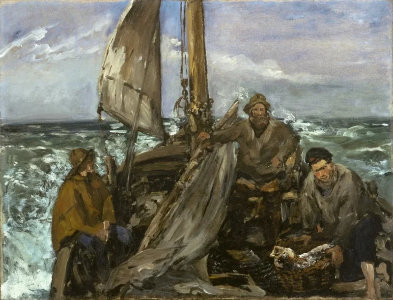 Edouard Manet - Die Arbeiter des Meeres 1874 | Giclée Kunstdruck gerahmt