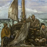 Edouard Manet - Die Arbeiter des Meeres 1874 | Giclée Kunstdruck gerahmt