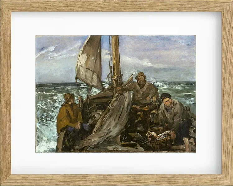 Edouard Manet - Die Arbeiter des Meeres 1874 | Giclée Kunstdruck gerahmt