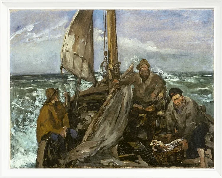 Edouard Manet - Die Arbeiter des Meeres 1874 | Giclée Kunstdruck gerahmt