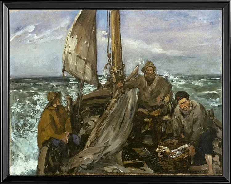 Edouard Manet - Die Arbeiter des Meeres 1874 | Giclée Kunstdruck gerahmt
